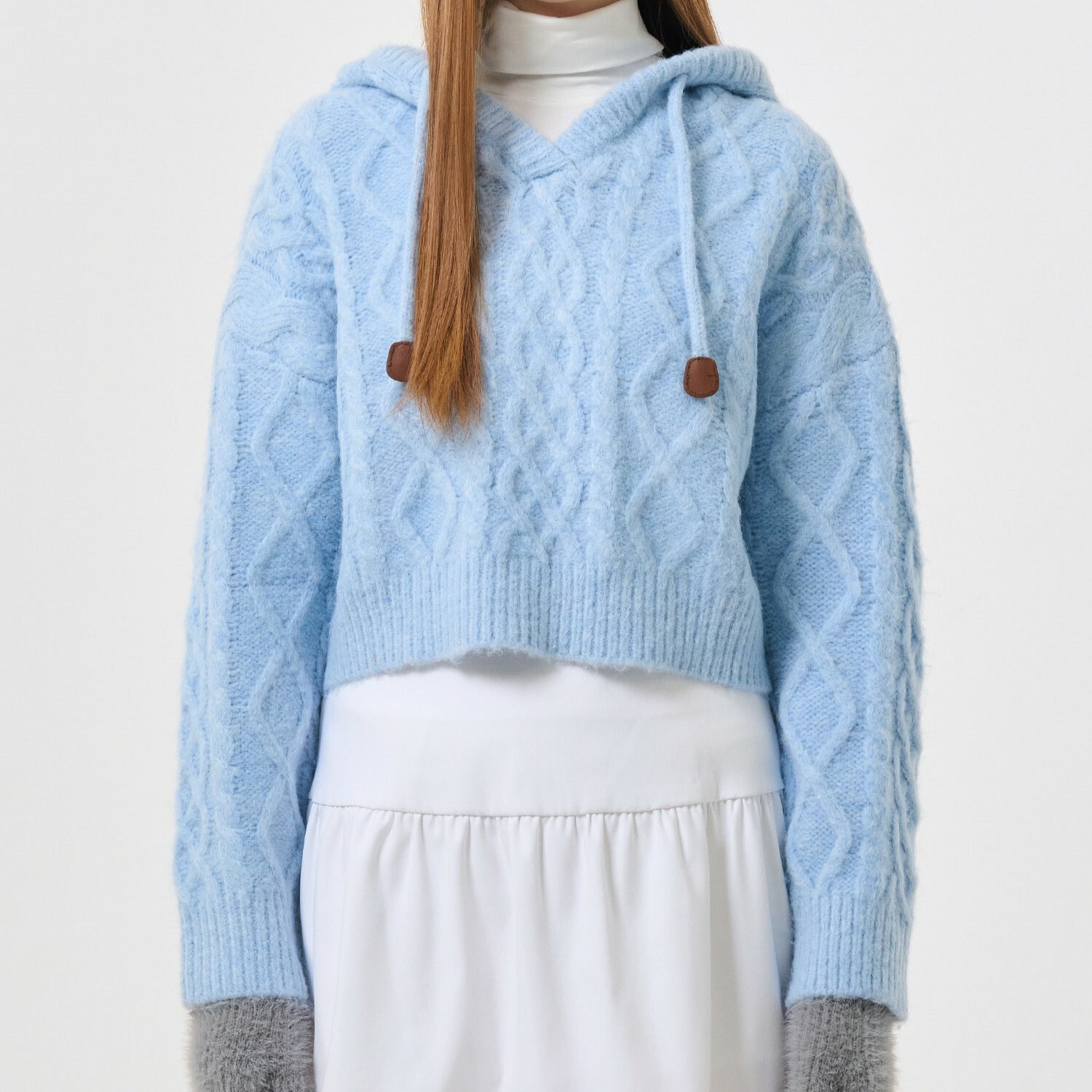 [GENERAL IDEA] HAIRY CABLE HOODED PULLOVER