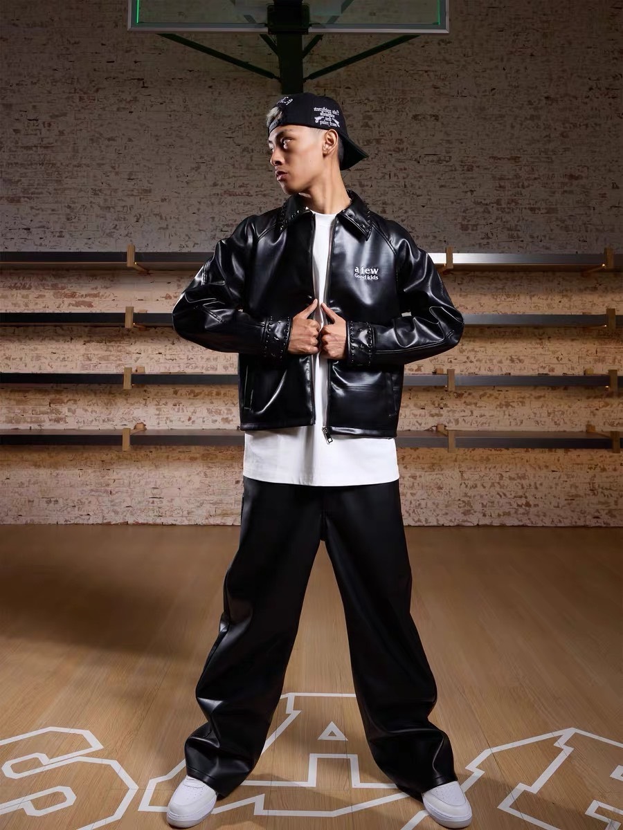 AFGK 重磅訂製亮面鉚釘皮衣 外套 A FEW GOOD KIDS