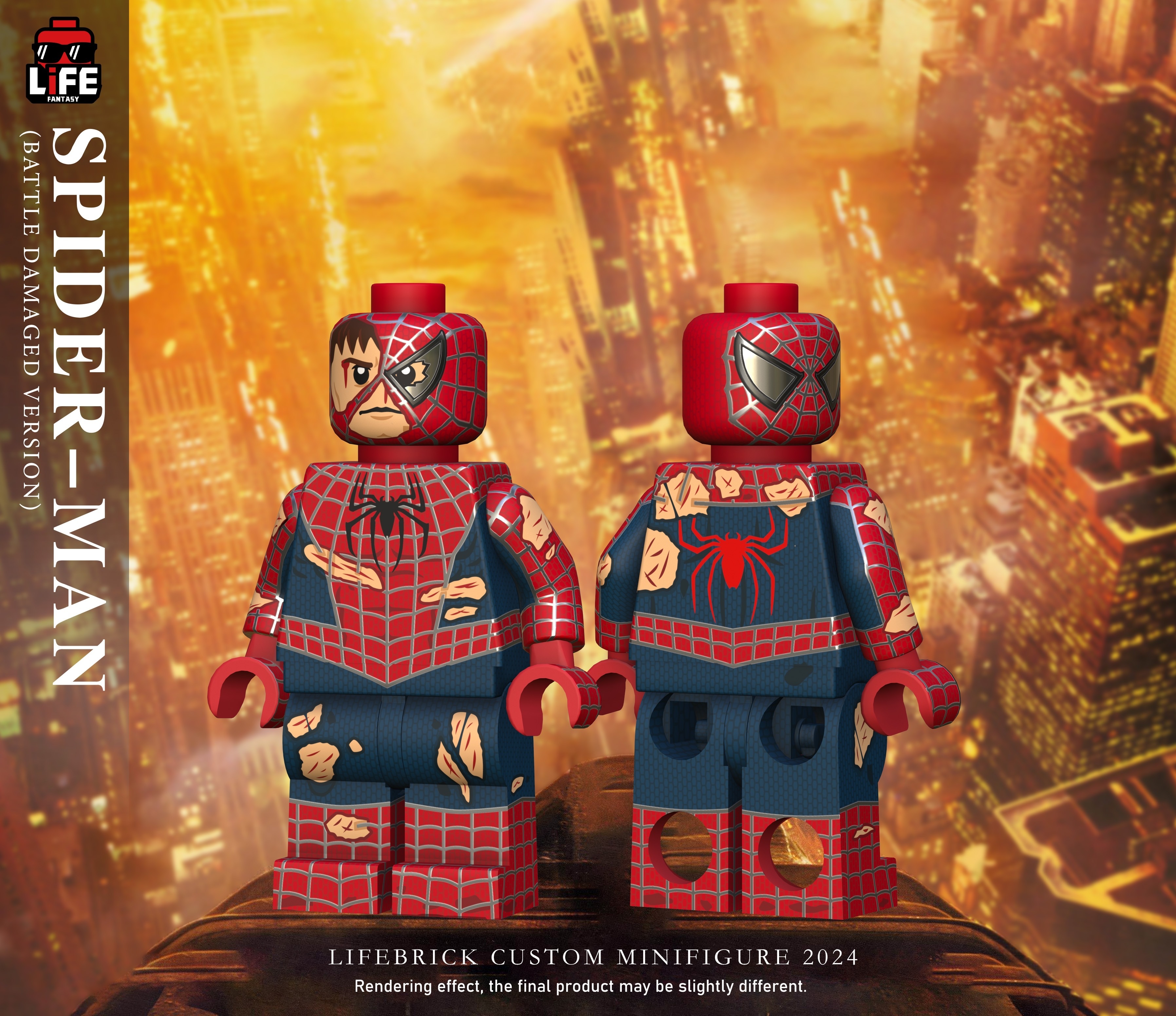 [Life Brick][In Stock] Tobey Spider Damage Ver [PADprinted]