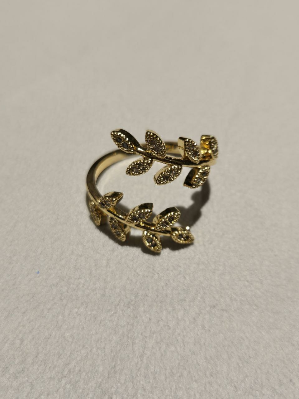 [S] GEMZ & CO NCJS SPAIN LEAF DESIGNER RING JEWELLERY, NC-E031 (Z88)