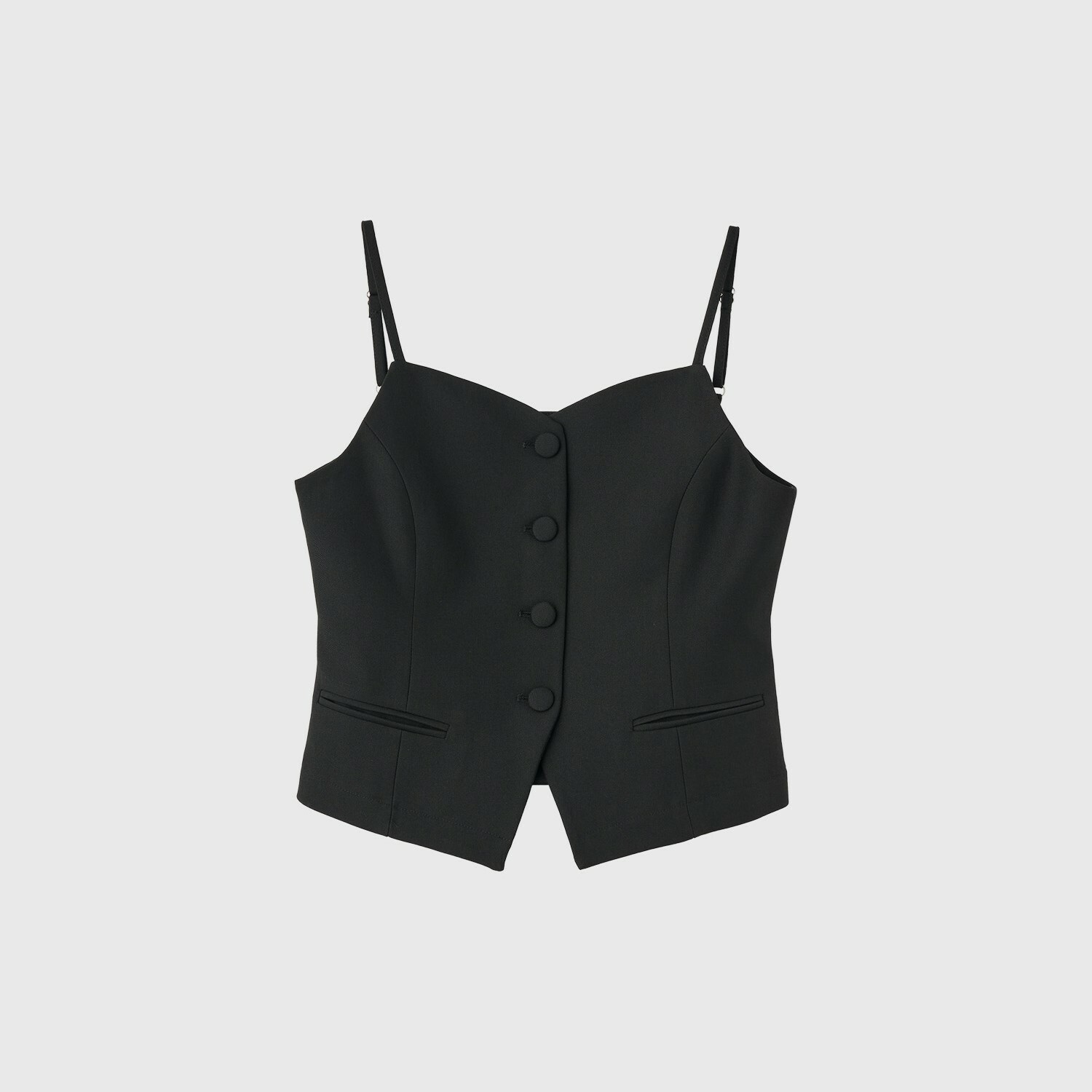 [GENERAL IDEA] FITTED HEART-NECK OPEN BUSTIER