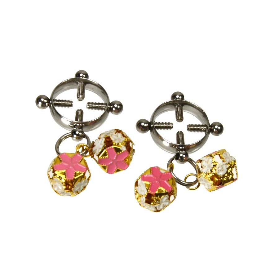 NPG 鏤空花紋鈴鐺 可調節乳頭環