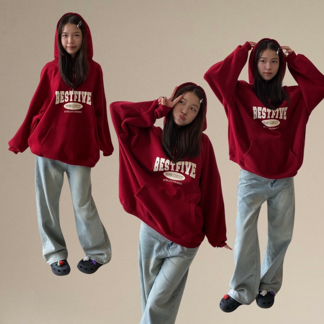 經典寬寬鬆鬆字母帽t