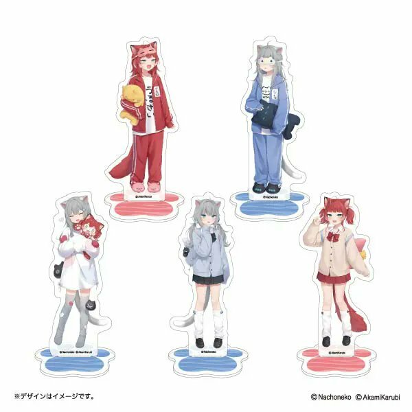 甘城なつきNachoneko 赤見かるびFamilyMart合作亞克力立牌 甘城なつきNachoneko 赤見かるびFamilyMart合作亞克力立牌
