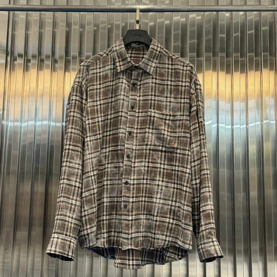 格仔長袖恤衫 LEGIT-S015