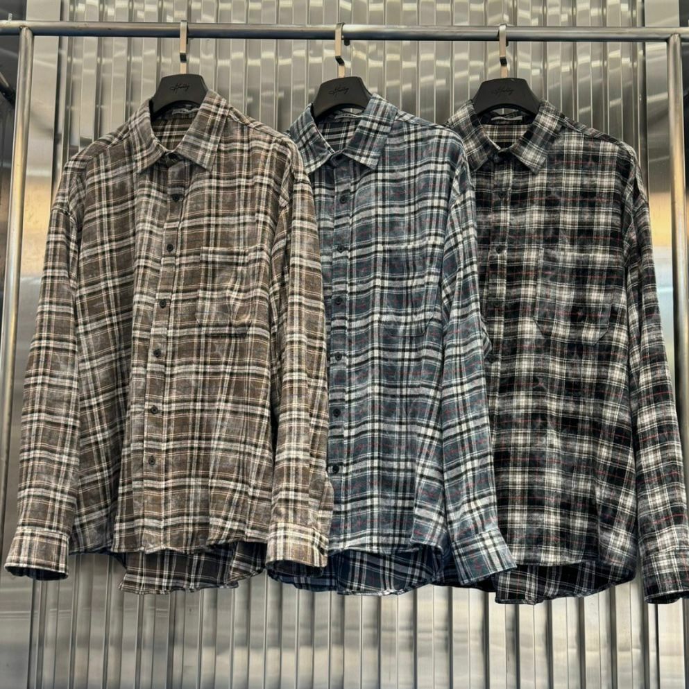 格仔長袖恤衫 LEGIT-S015