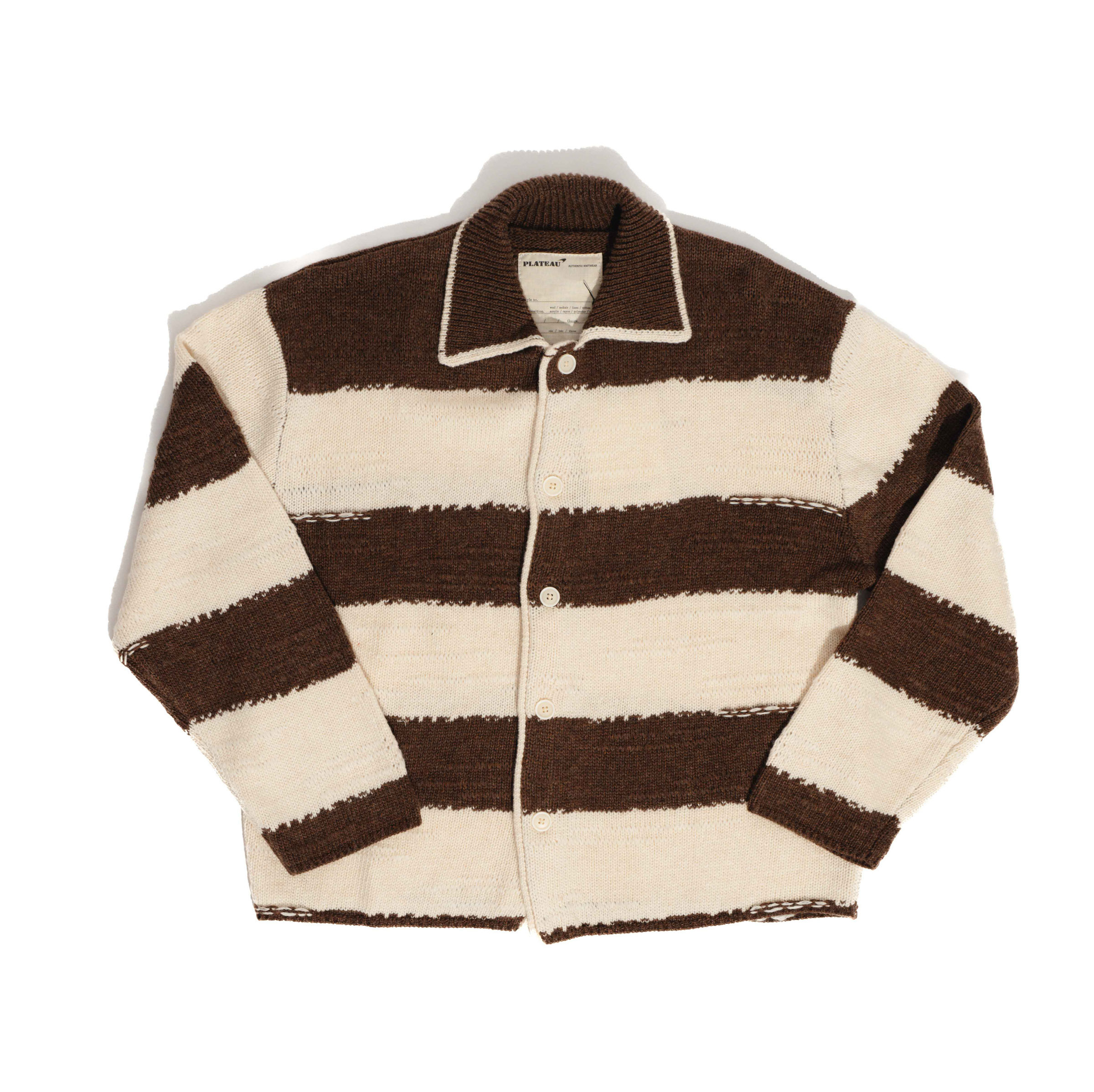 Plateau L/s knit stripe shirt