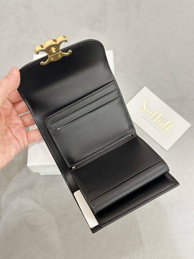 CELINE Small Triomphe Wallet - black