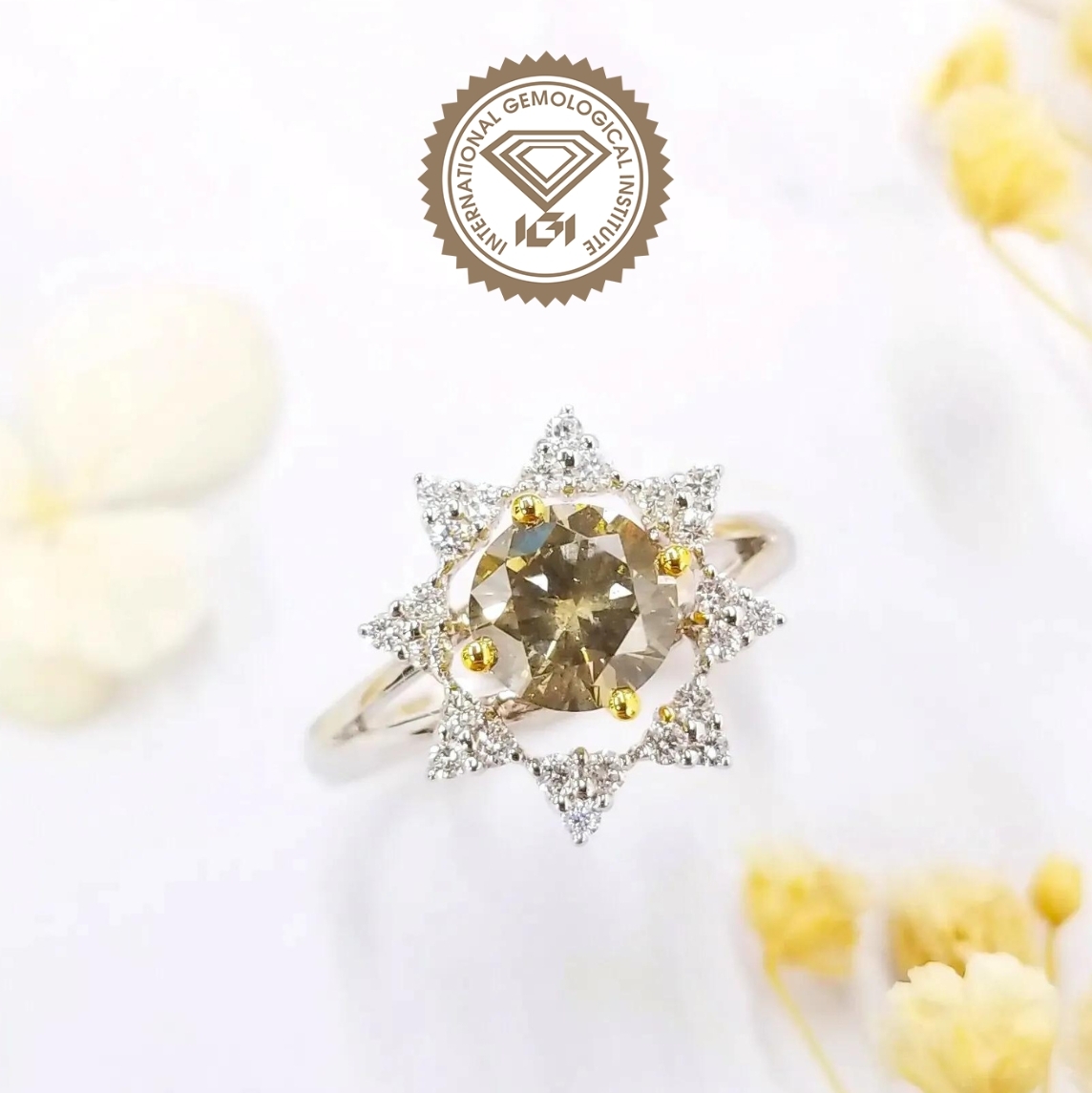 18K White Gold 1.27ct Diamond Ring