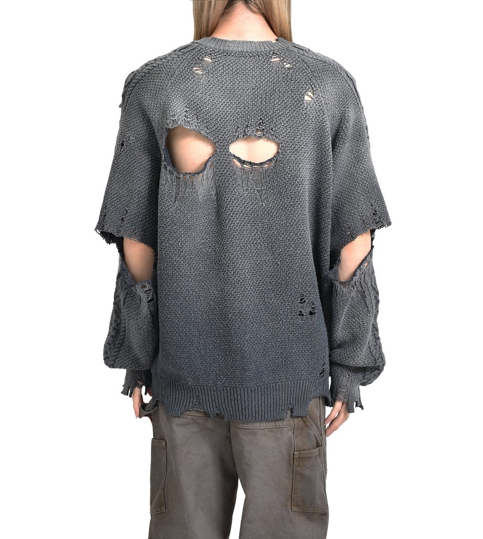 MAISON MIHARA YASUHIRO MMY 2024 A/W SUN FADED LIKE KNIT SWEATER - BLACK PRE ORDER ITEM (預訂中)