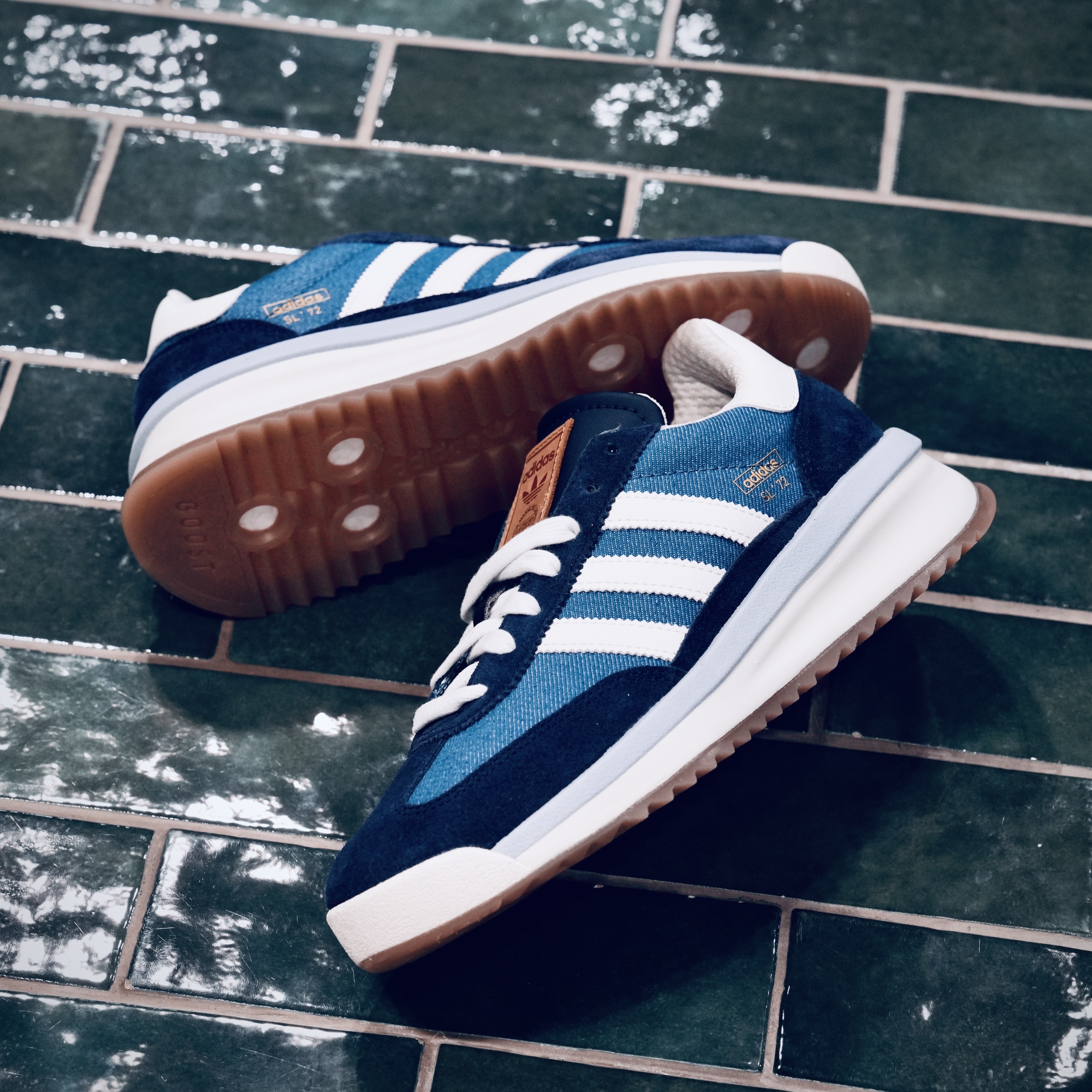 【adidas  SL 72 RTN  復古休閒鞋款 - 單寧藍 】