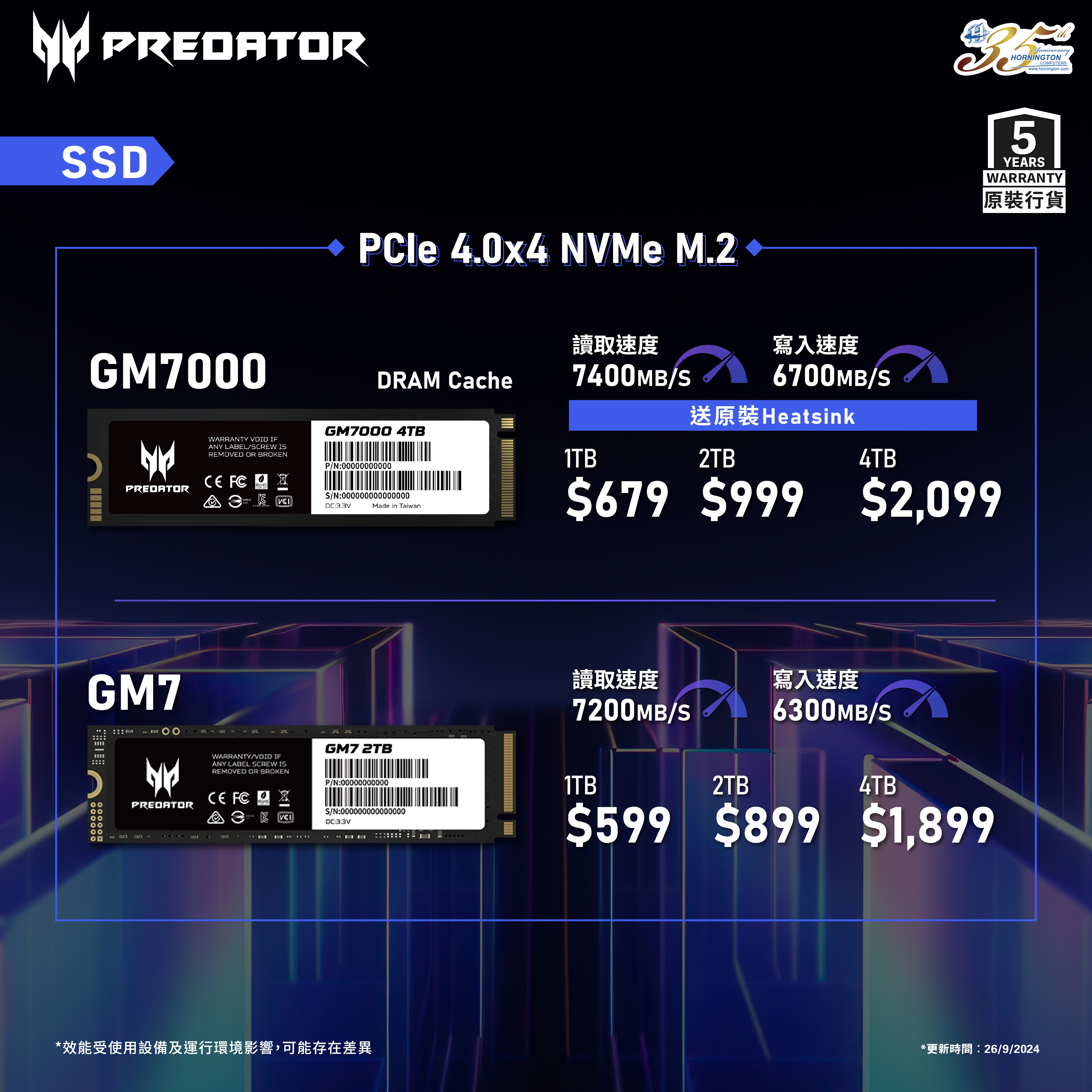 Predator GM7 / GM7000 PCIe 4.0 M.2 SSD Predator GM7 / GM7000 PCIe 4.0 M.2 SSD