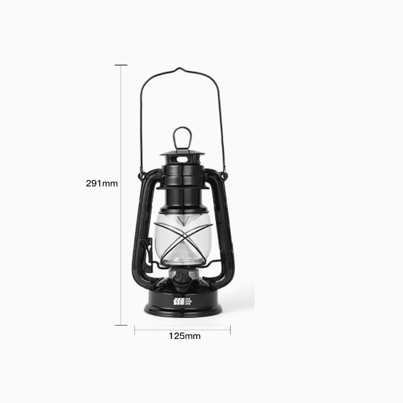 New retro horse lantern (standard model) retro black [tinplate charging model] super battery life)