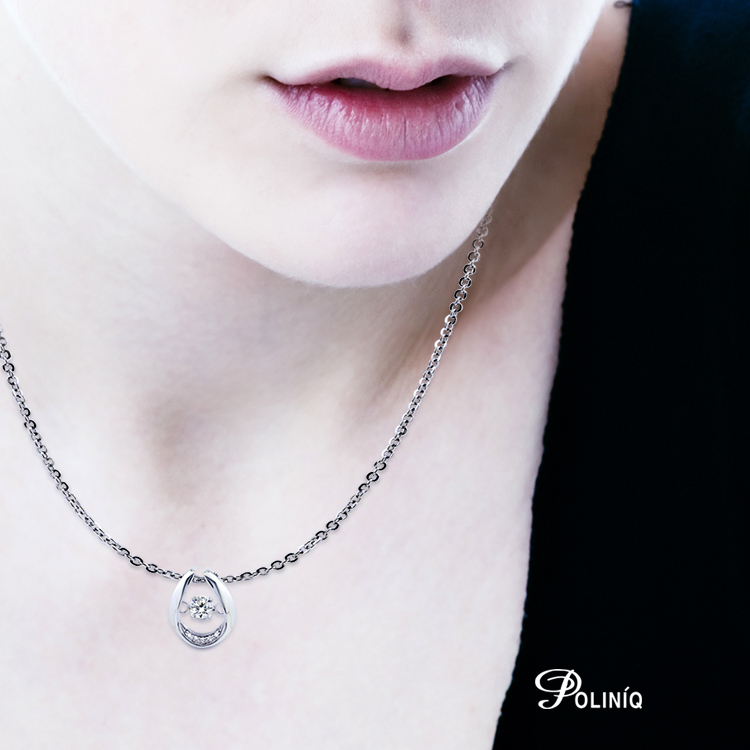 925純銀「幸運U 閃爍動感」晶鑽項墜 + 贈白鋼項鍊-SDP0061