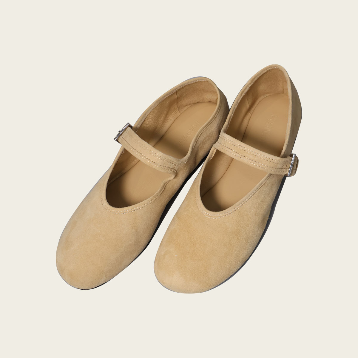 HANAA新款羊京復古休閒一字扣平底瑪麗珍鞋