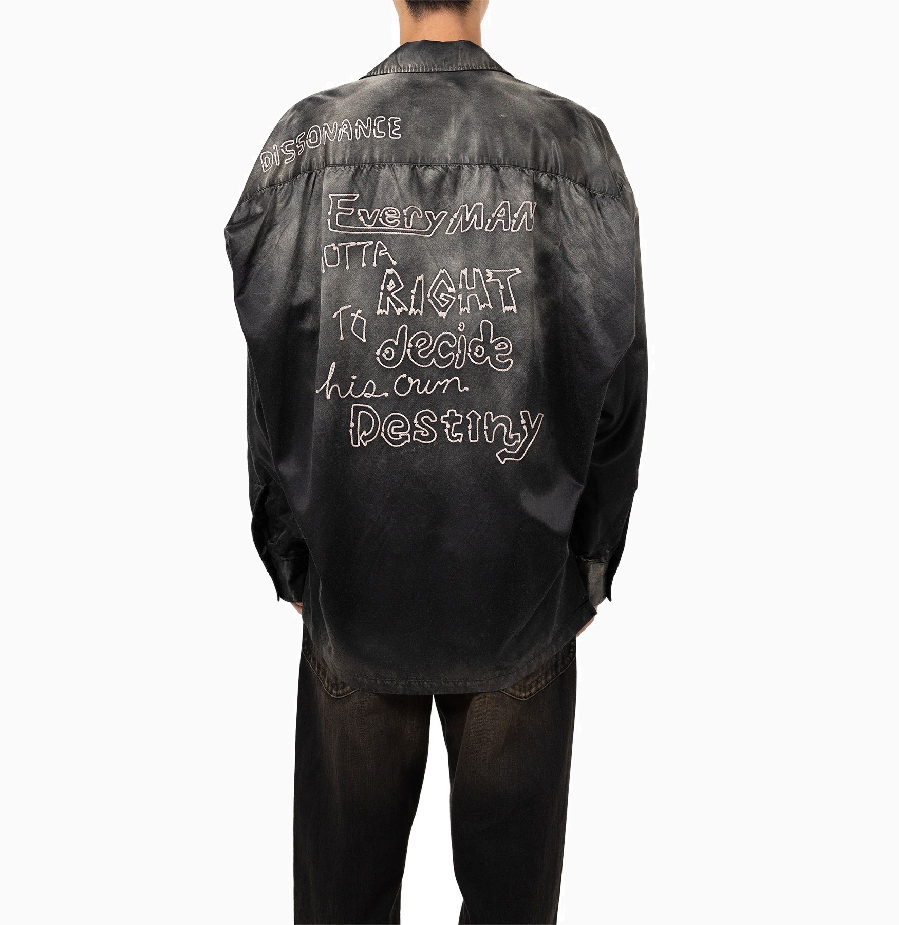 MAISON MIHARA YASUHIRO MMY 2024 A/W BLEACHED SATIN SHIRT L/S - PRE ORDER ITEM (預訂中)