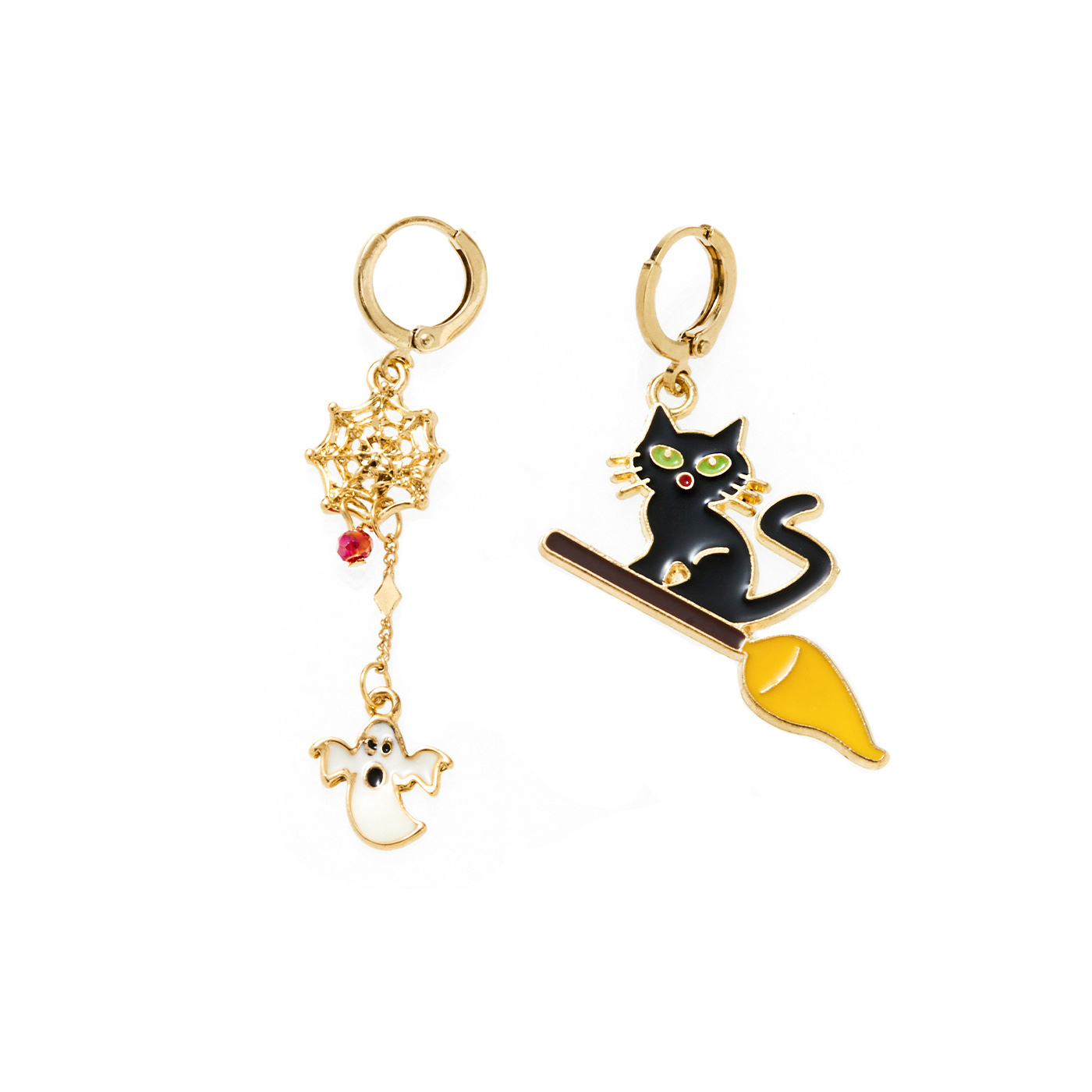 平價飾品,萬聖節,黑貓,鬼魂,耳環