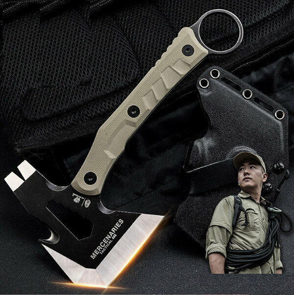 NEW MULTIFUNCTIONAL FIELD PORTABLE SAPPER AX TACTICAL AXE FT-06 (24CM TOTAL LENGTH)