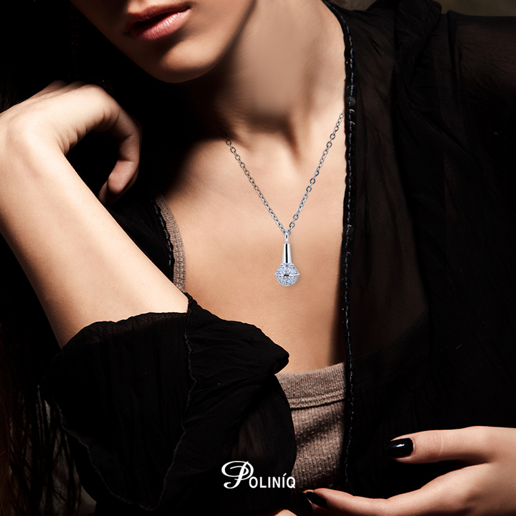 925純銀「璀璨麥克風」項墜+贈白鋼項鍊(特價1,000元)-ADSNP0149