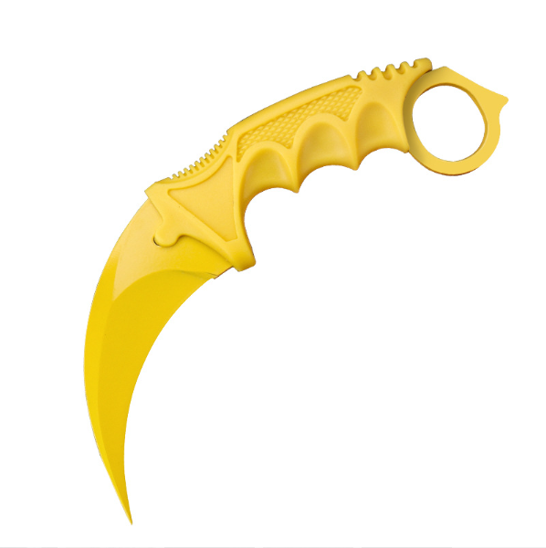 Hot Selling Claw Knife (Yellow) (Specification: Total Length 20.9* Blade Length 8.9* Blade Width 3.4* Blade Thickness 0.4CM)