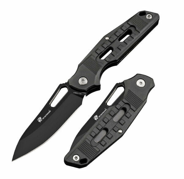 熱賣荒野求生摺疊刀-黑色柄【TD-14A】全長185mm