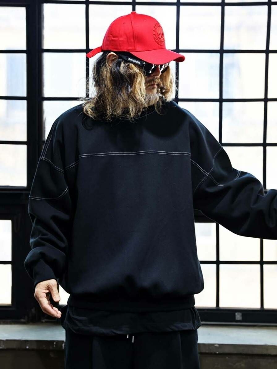 縫線色塊橄欖球運動衫