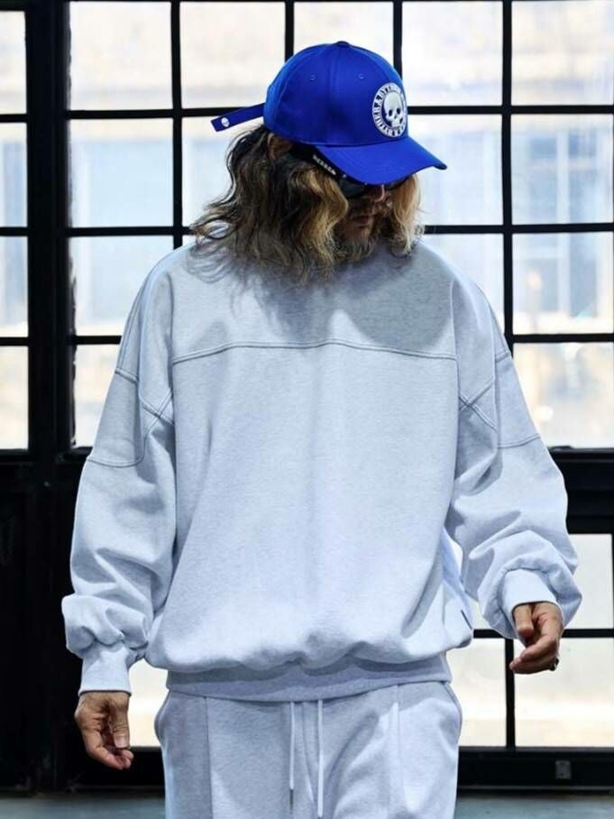 縫線色塊橄欖球運動衫