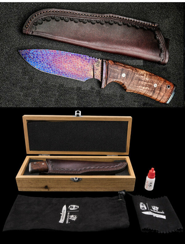 Hot sale dragon ball Rock Damascus steel knife <DM-011>color - 235mm in total length
