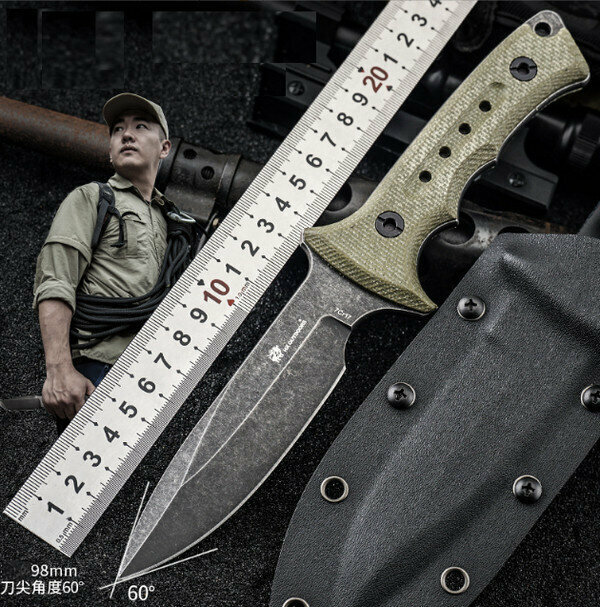 Hot Selling Camping Self-Defense Knife / Survival Knife / Fruit Knife [D-223] - Total length 254mm