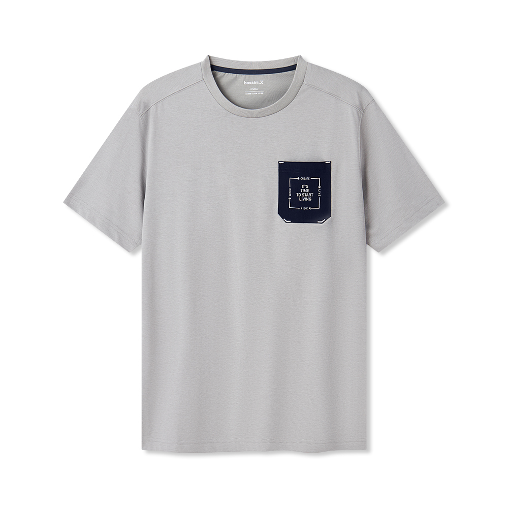 圓領短袖圖案 T 恤