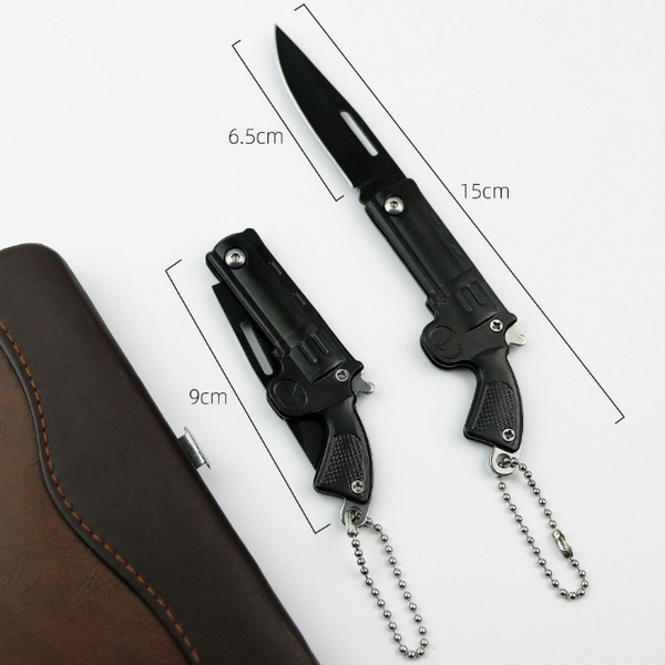 熱賣迷你不銹鋼折疊刀（黑色產品全長：15cm刃長：6.5cm）