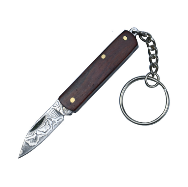 熱賣迷你不銹鋼折疊刀（DM01（大馬士革款）產品全長：8.3cm刃長：3cm）
