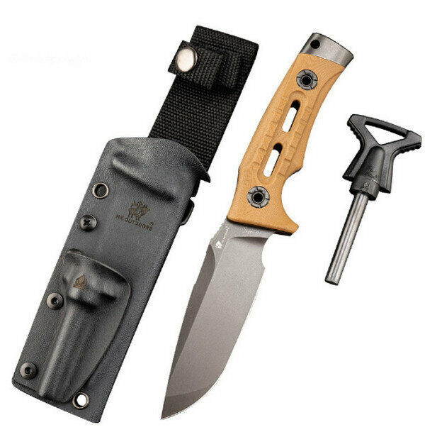 熱賣野外求生防身刀萬用刀-沙漠色【TD-11】全長226mm
