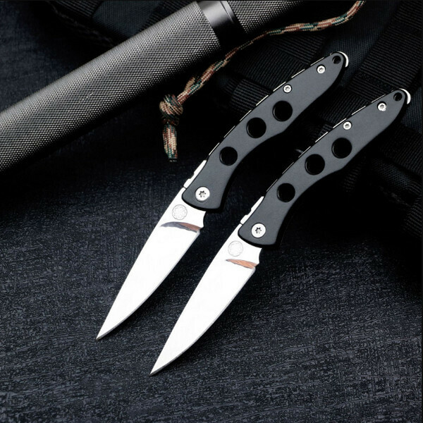 Hot selling mini stainless steel folding knife (K62 (black aluminum) product total length: 17cm blade length: 7cm)
