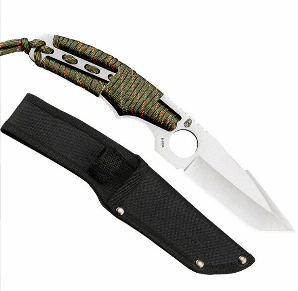 熱賣魔鬼魚直刀/野外生存刀<D-203A>黑色石洗-(全長248MM)