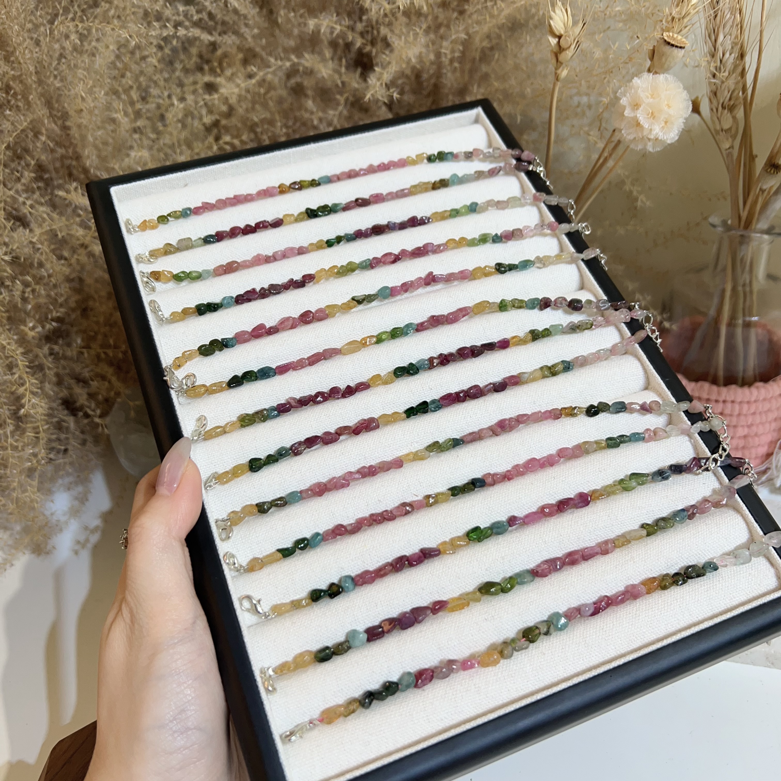 彩虹粒粒碧壐手鏈