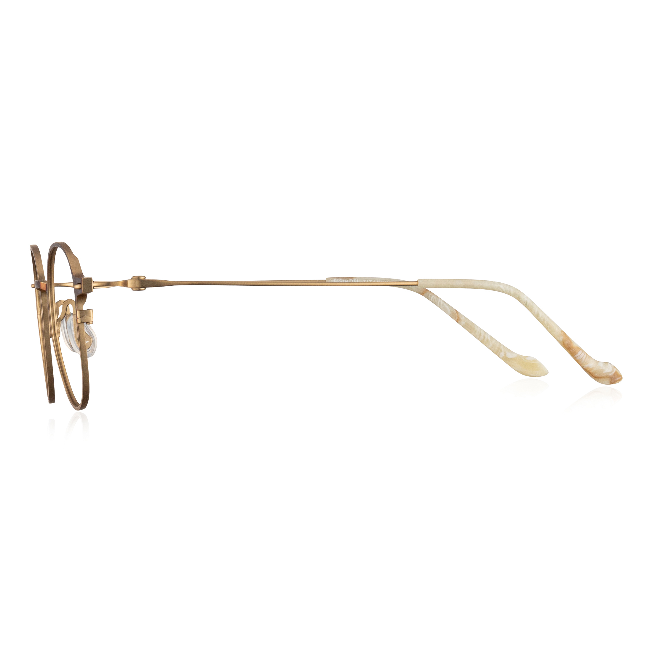 鈦金屬輕量 2-TONE 圓框眼鏡-兩色可選