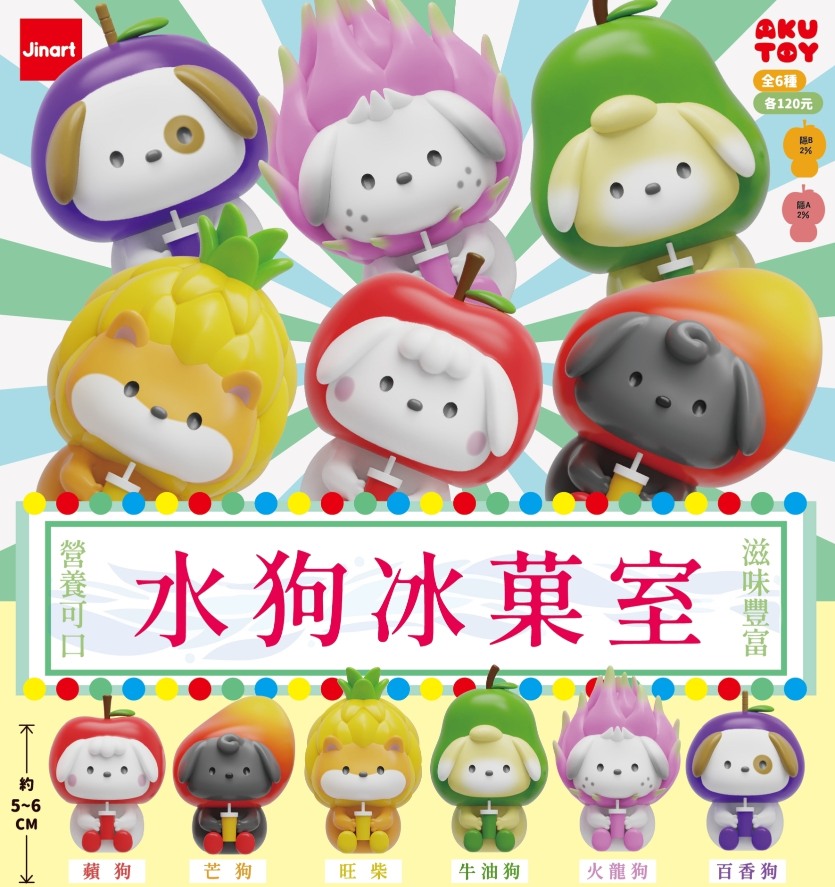 【現貨/全套販售】JINART x AKUTOY 水狗冰菓室 (全套6款）