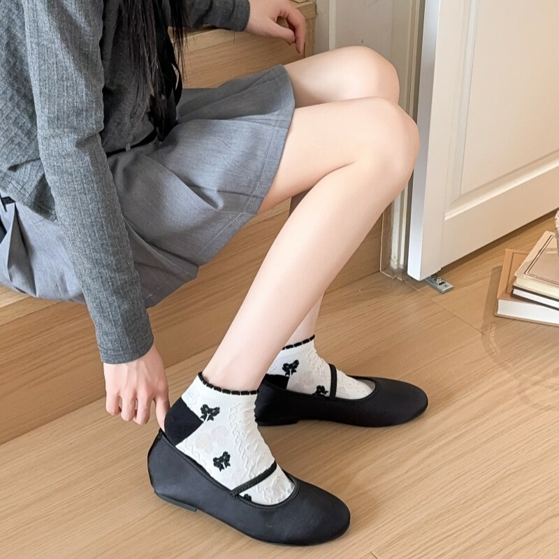 [3 FOR RM10] Ribbon Puppy Mid-Calf Socks