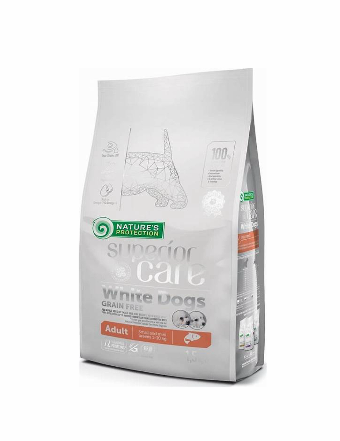 Nature's Protection 去淚痕美毛 低敏三文魚 無穀物小型成犬糧 1.5kg（適合10個月或以上）