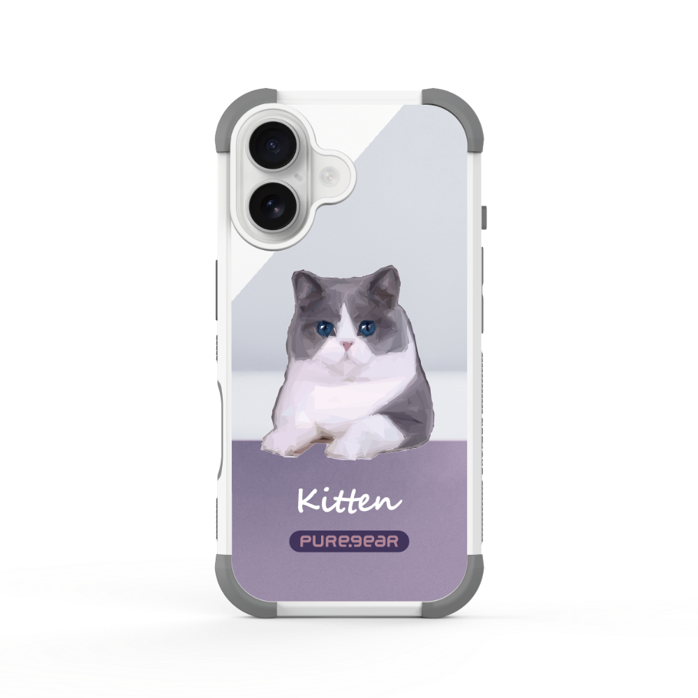 iPhone 15 坦克軍規防摔手機殼 / 紫戀貓 (呆貓萌狗)