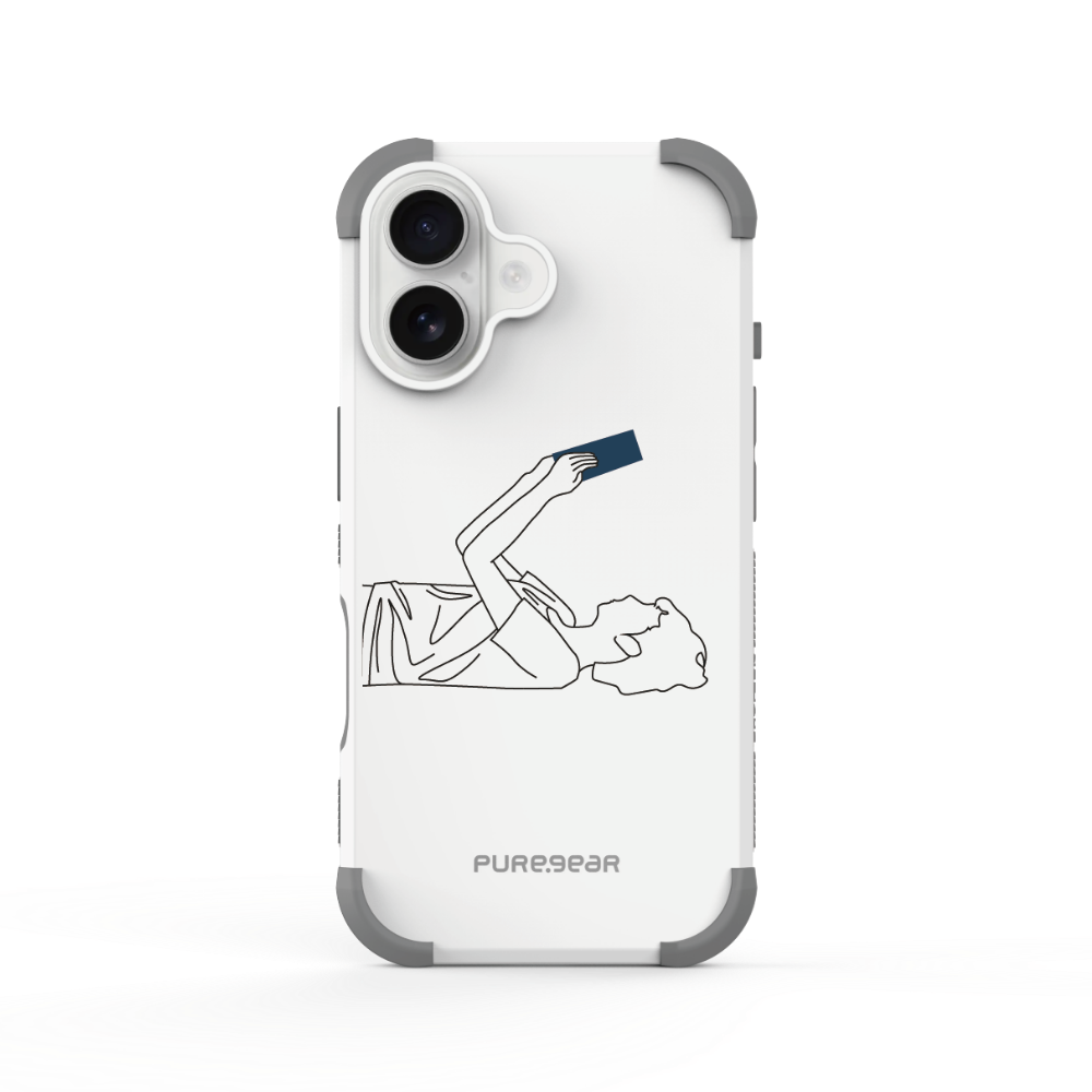 iPhone 坦克軍規防摔手機殼 / 讀書人 (簡約風格)