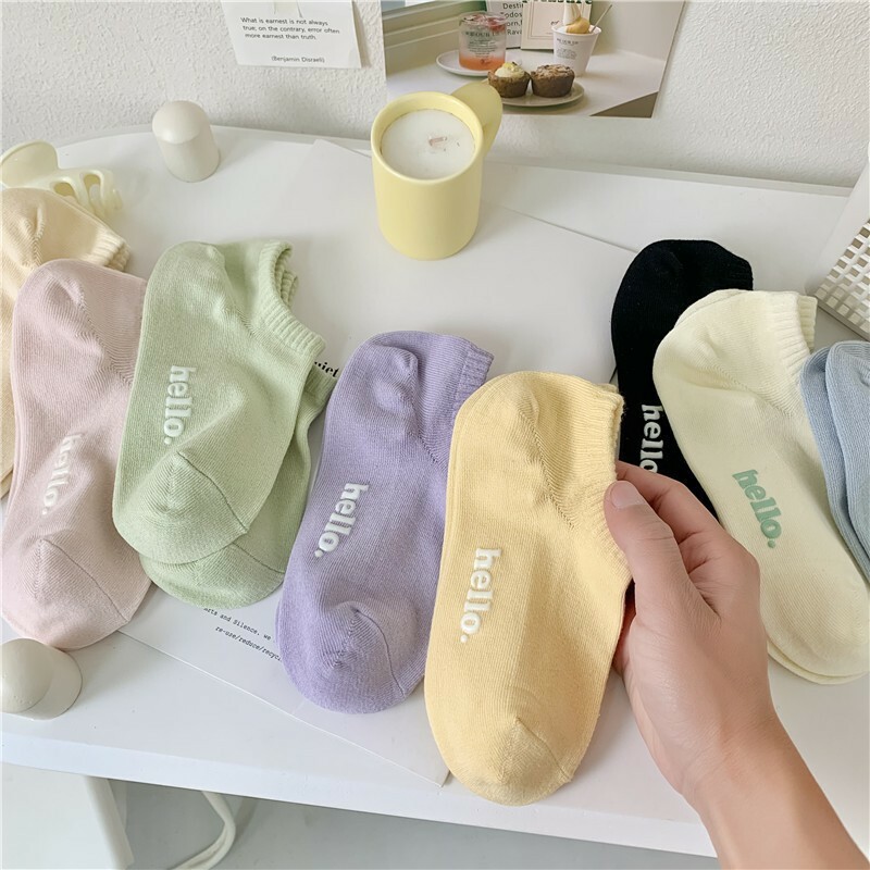 [3 FOR RM10] ''Hello.'' Ankle Socks