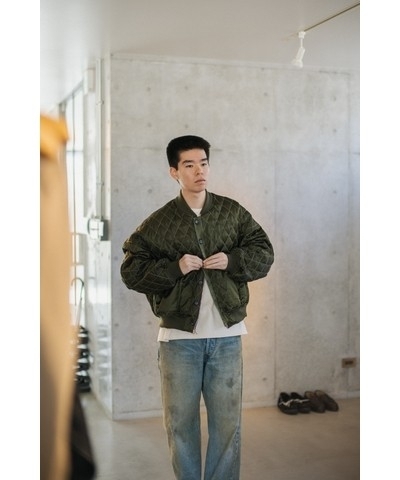 refomed [ REVERSIBLE STADIUM JAMPER ] KHAKI×WINE | ロイド