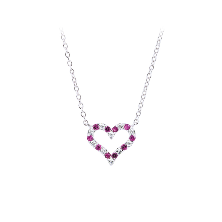 925純銀「Only You」彩色晶鑽套鍊 (16吋) (特價1,488元)-AZSNS0004