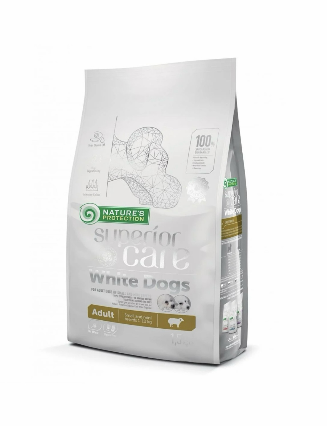 Nature's Protection 去淚痕美毛 羊肉 無穀物白毛色小型成犬糧 10kg（適合10個月或以上）