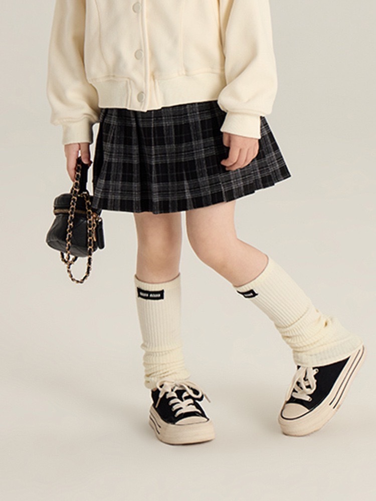 學院風黑格裙