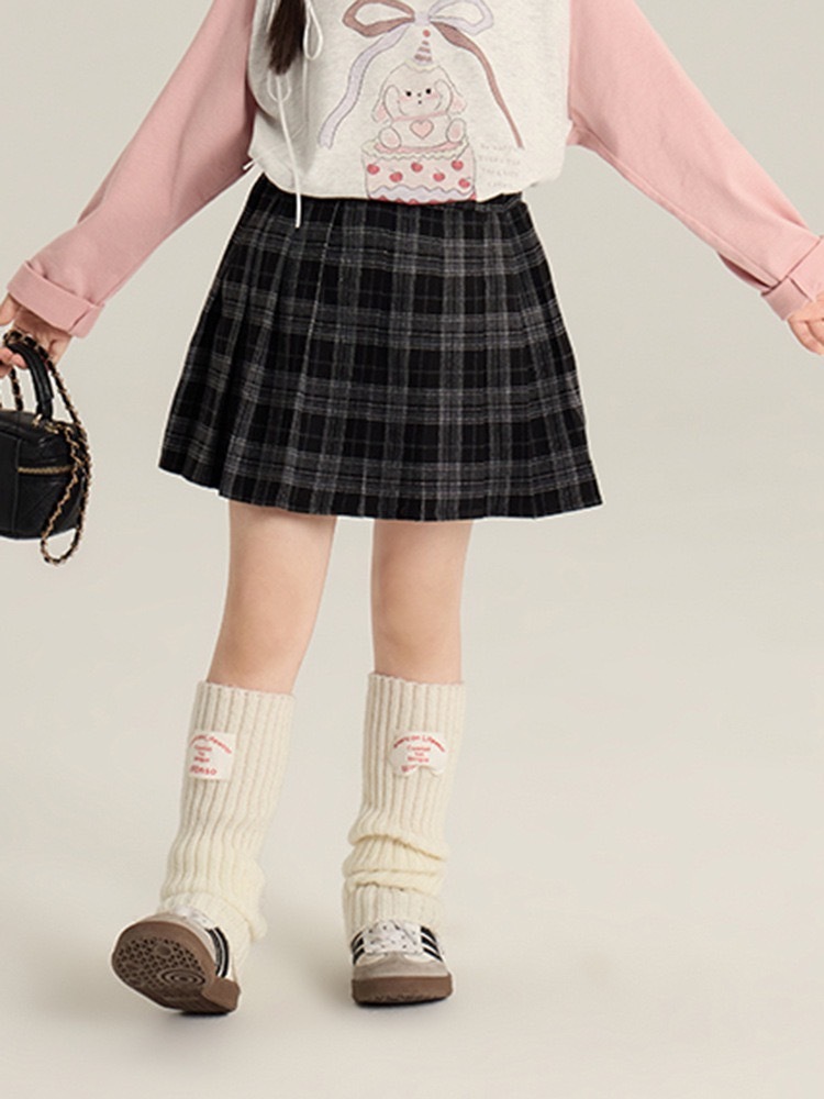 學院風黑格裙
