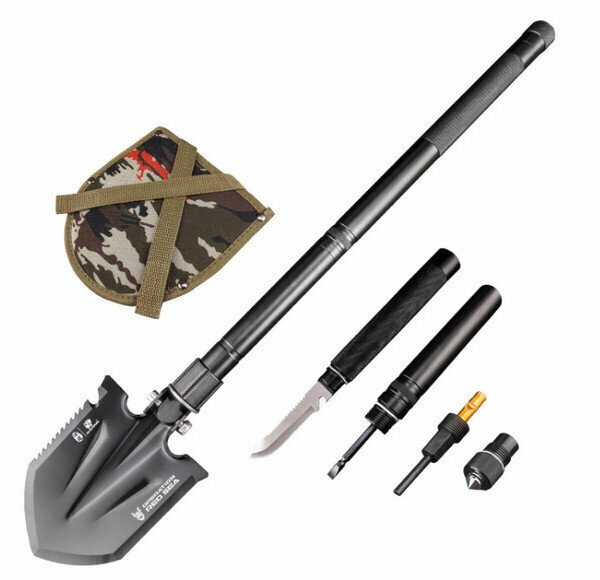 Hot selling outdoor vehicle-mounted multifunctional folding shovel GBC-20 (length 735MM)
