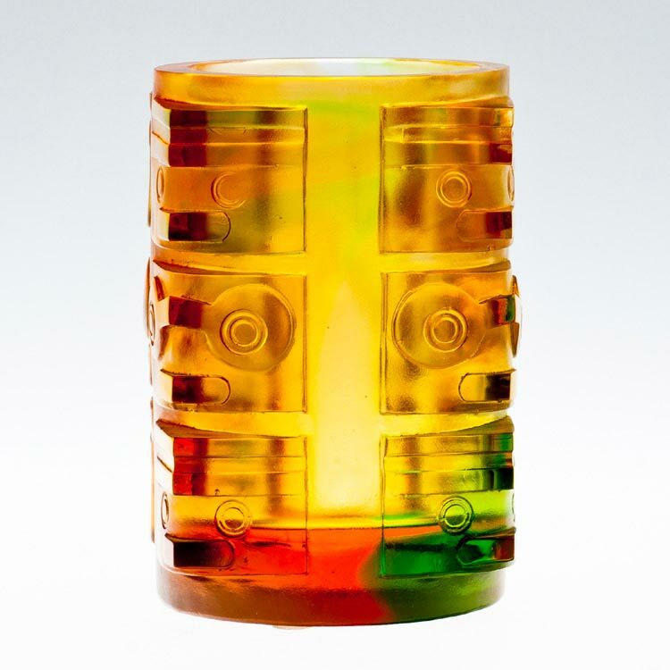 鹿港窯禮品館│居家開運琉璃筆筒,穩贏四方,增添桌面美感